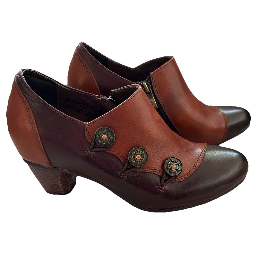 Spring Step L'Artiste Greenpea Dark Brown Bootie Size 36 5.5-6 New in‎ Box